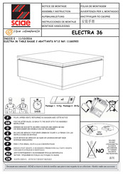 SCIAE ELECTRA 36 11SG2920 Notice De Montage