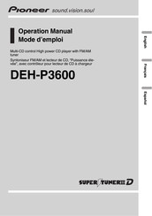 Pioneer DEH-P3600 Mode D'emploi