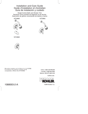 Kohler K-T14642 Guide D'installation Et D'entretien