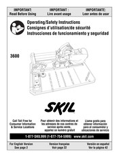 Skil 3600 Consignes D'utilisation/De Sécurité