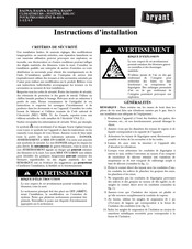 Bryant BA16N Serie Instructions D'installation