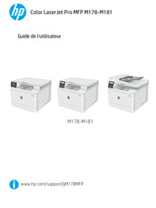 HP Color LaserJet Pro M181 Serie Guide De L'utilisateur