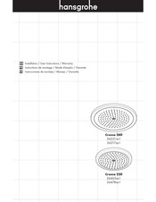 Hansgrohe Croma 220 264651 Serie Croma 220 264781 Serie Instructions De Montage / Mode D'emploi / Garantie