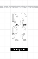 Hansgrohe Talis S 06857 0 Série Instructions D'installation
