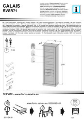 Forte CALAIS RVSR71 Notice De Montage