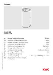 KWC ANIMA ANMX-S2 Notice De Montage Et De Mise En Service