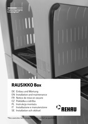 Rehau RAUSIKKO Box Notice De Mise En Œuvre