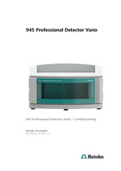 Metrohm 945 Professional Detector Vario Mode D'emploi