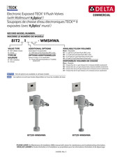 Delta TECK II 81T2 Série Guide D'entretien Et D'installation