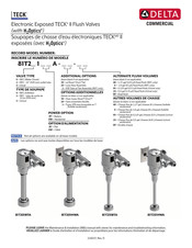 Delta TECK II 81T201HWA Guide D'entretien Et D'installation