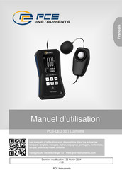 PCE Instruments PCE-LED 30 Manuel D'utilisation