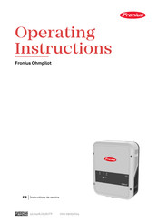 Fronius Ohmpilot Instructions De Service