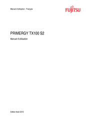 Fujitsu PRIMERGY TX100 S2 Manuel D'utilisation