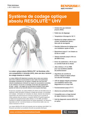 Renishaw RESOLUTE UHV Fiche Technique Et Instructions De Montage