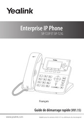 Yealink SIP-T23P Guide De Démarrage Rapide