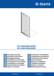 deante KTJ X1XD 800x2000 Instructions D'installation