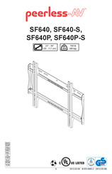 peerless-AV SF640 Instructions D'installation