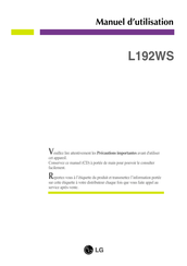 LG L192WS-SN Serie Manuel D'utilisation