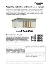 Lemeks Palmako FR44-5540 Assemblage, Manuel De Montage Et D'entretien