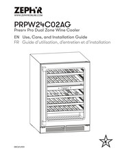 Zephyr PRPW24C02AG Guide D'utilisation, D'entretien Et D'installation