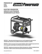 Coleman Powermate PM0525303.02 Mode D'emploi