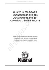 Magnat QUANTUM 508 TOWER Mode D'emploi