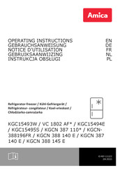 Amica KGCN- 388196FR Notice D'utilisation