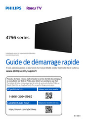 Philips Roku TV 75PFL4756/F7 Guide De Démarrage Rapide