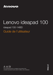 Lenovo ideapad 100 Serie Guide De L'utilisateur