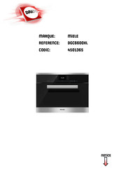 Miele DGC6600XL Mode D'emploi Et Instructions De Montage