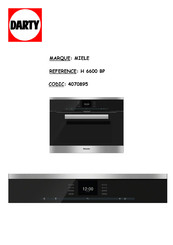 Miele H6600BP Notice D'utilisation Et De Montage