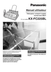 Panasonic KX-FC225BL Manuel Utilisateur