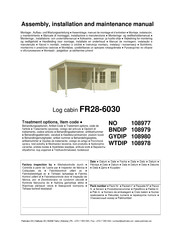 Palmako FR28-6030 Assemblage, Manuel De Montage Et D'entretien