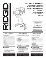 RIDGID R862311 Manuel D'utilisation