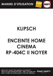 Klipsch RP-502S II Mode D'emploi