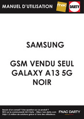 Samsung GALAXY A13 Mode D'emploi