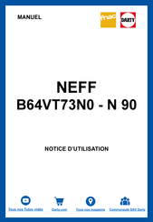 NEFF B64VT73 0 Série Manuel D'utilisation Et Notice D'installation