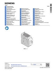 Siemens SIRIUS 3RV2901 E Série Instructions De Service Originales