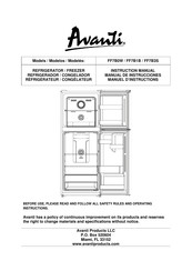 Avanti FF7B1B Manuel D'instructions