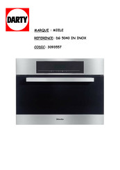 Miele DG 5040 IN INOX Notice D'utilisation Et De Montage