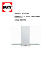 Siemens LC 57950 INOX Mode D'emploi