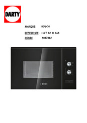 Bosch HMT82M664 Notice D'utilisation