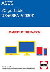 Asus UX463FA-AI030T Manuel Électronique