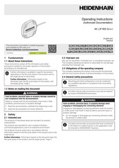 HEIDENHAIN AK LIP 603 D plus Instructions D'opération