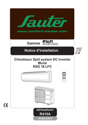 sauter Fuji Electric RSG 18 LFC Notice D'installation