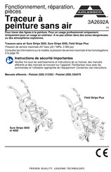 AIRLESSCO Sure Stripe 3650 Fonctionnement, Réparation, Pièces