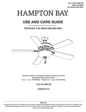 HAMPTON BAY 1001 582 546 Guide D'utilisation Et D'entretien