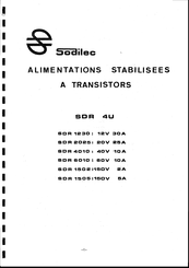 Sodilec SDR 1230 Mode D'emploi