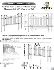 Zippity Madison Instructions D'assemblage