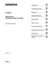 Siemens SITRANS WF200 Instructions De Service